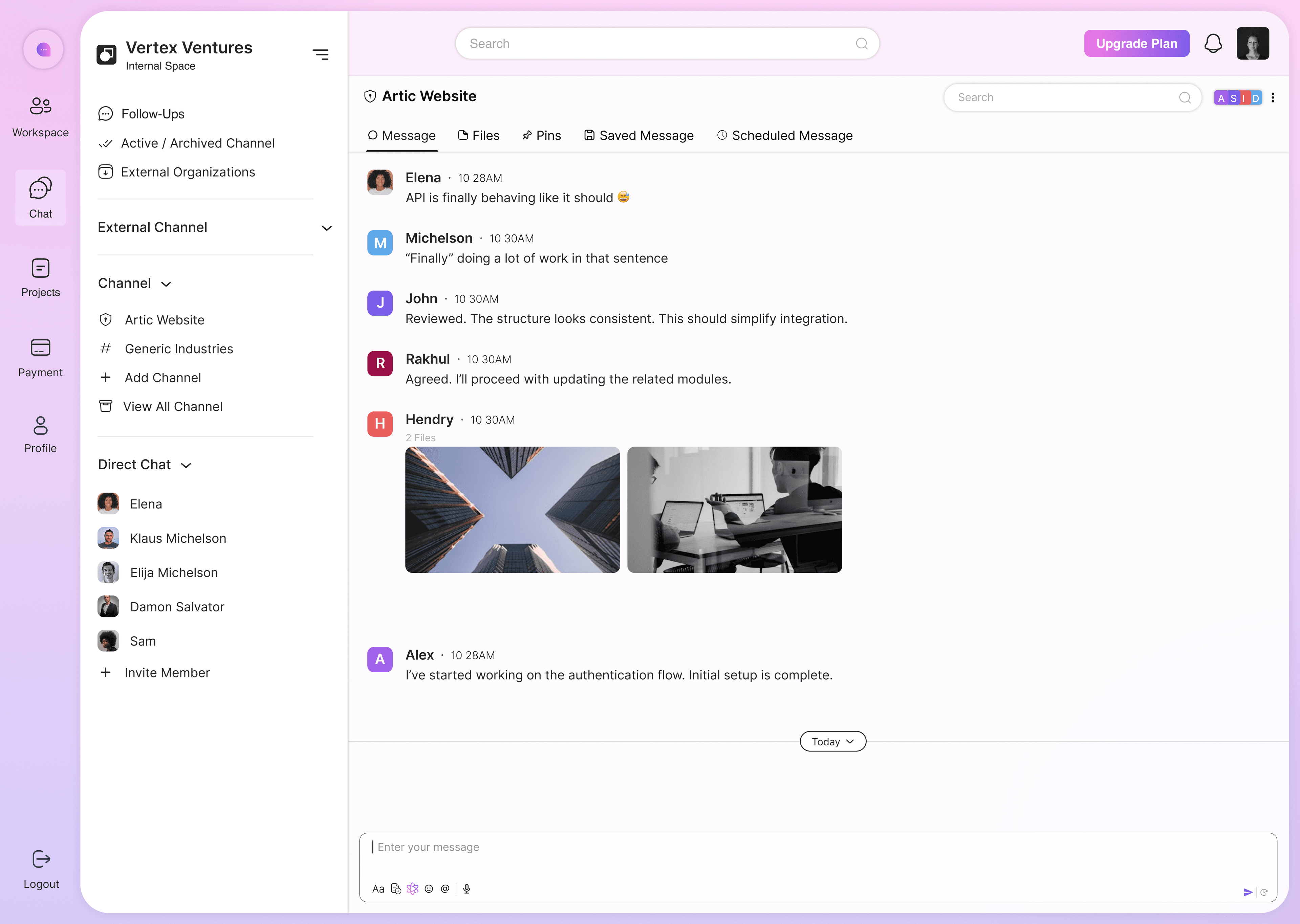 Zynito Chat view